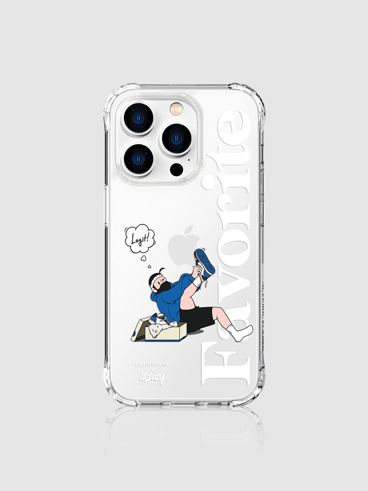 디자인스킨(DESIGNSKIN) 아이폰14/프로/플러스/프로맥스 피닉스 프로 클리어 그래픽 케이스-퀸지/페이보릿