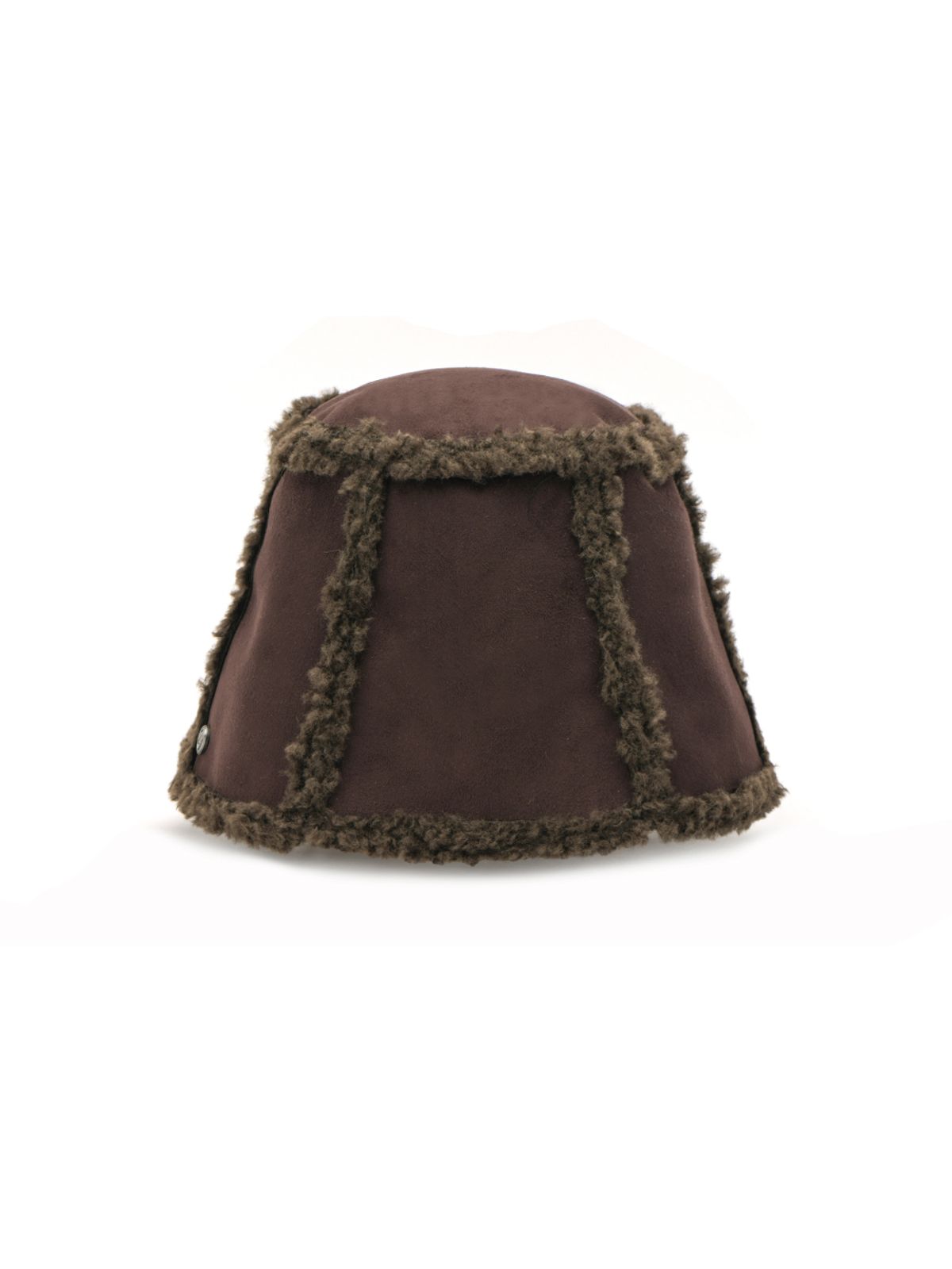 포에지담(POESIEDAME) [Life PORTRAIT] Shearling reversible bucket hat in Dark brown