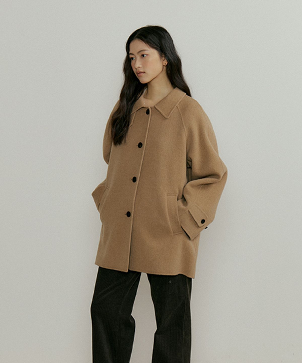 링서울(LINGSEOUL) handmade wool half coat-camel