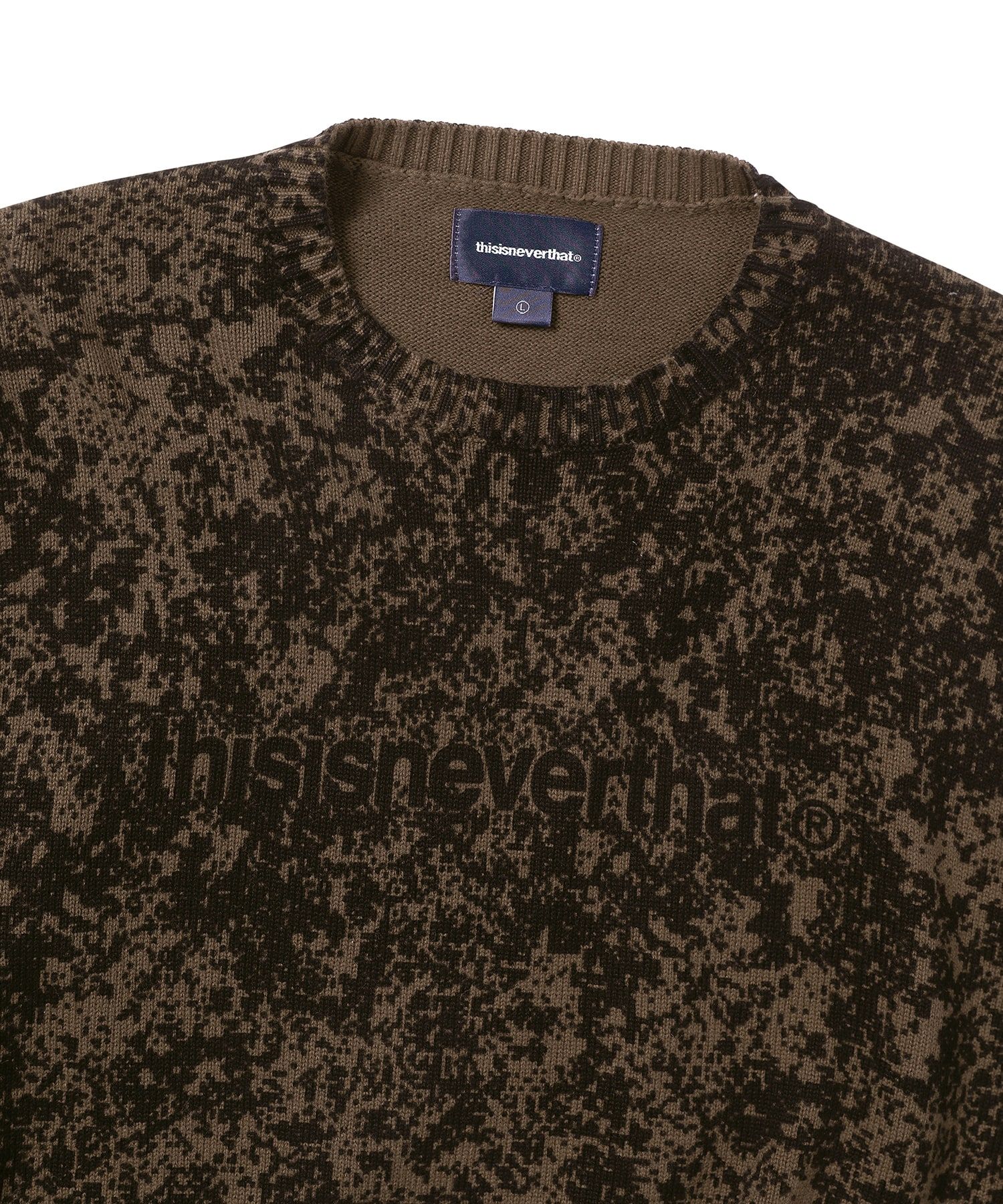 MUSINSA公式 | thisisneverthat Pixel Sweater Brown/Black