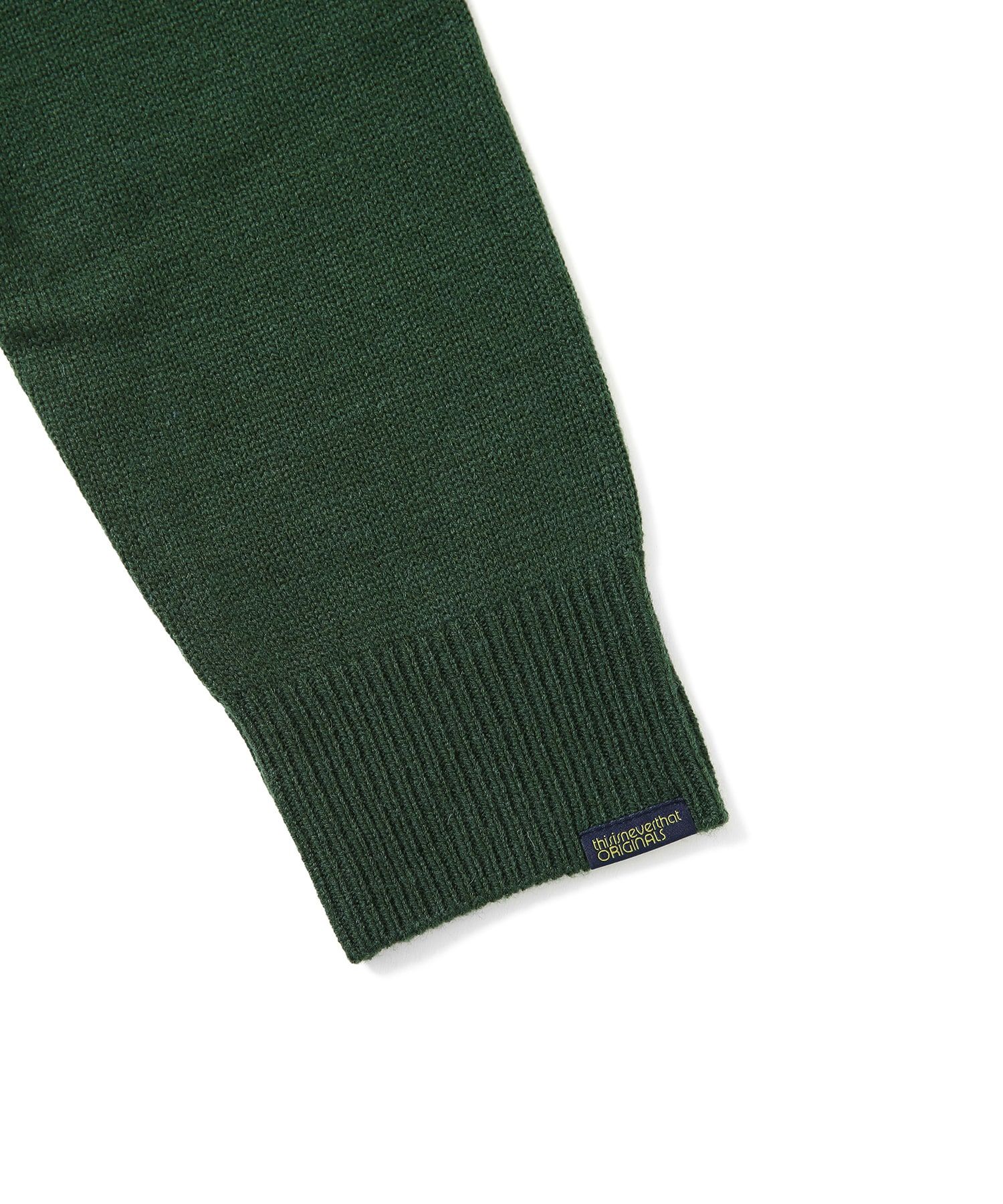 MUSINSA公式 | thisisneverthat® Chain Zip Up Polo Green