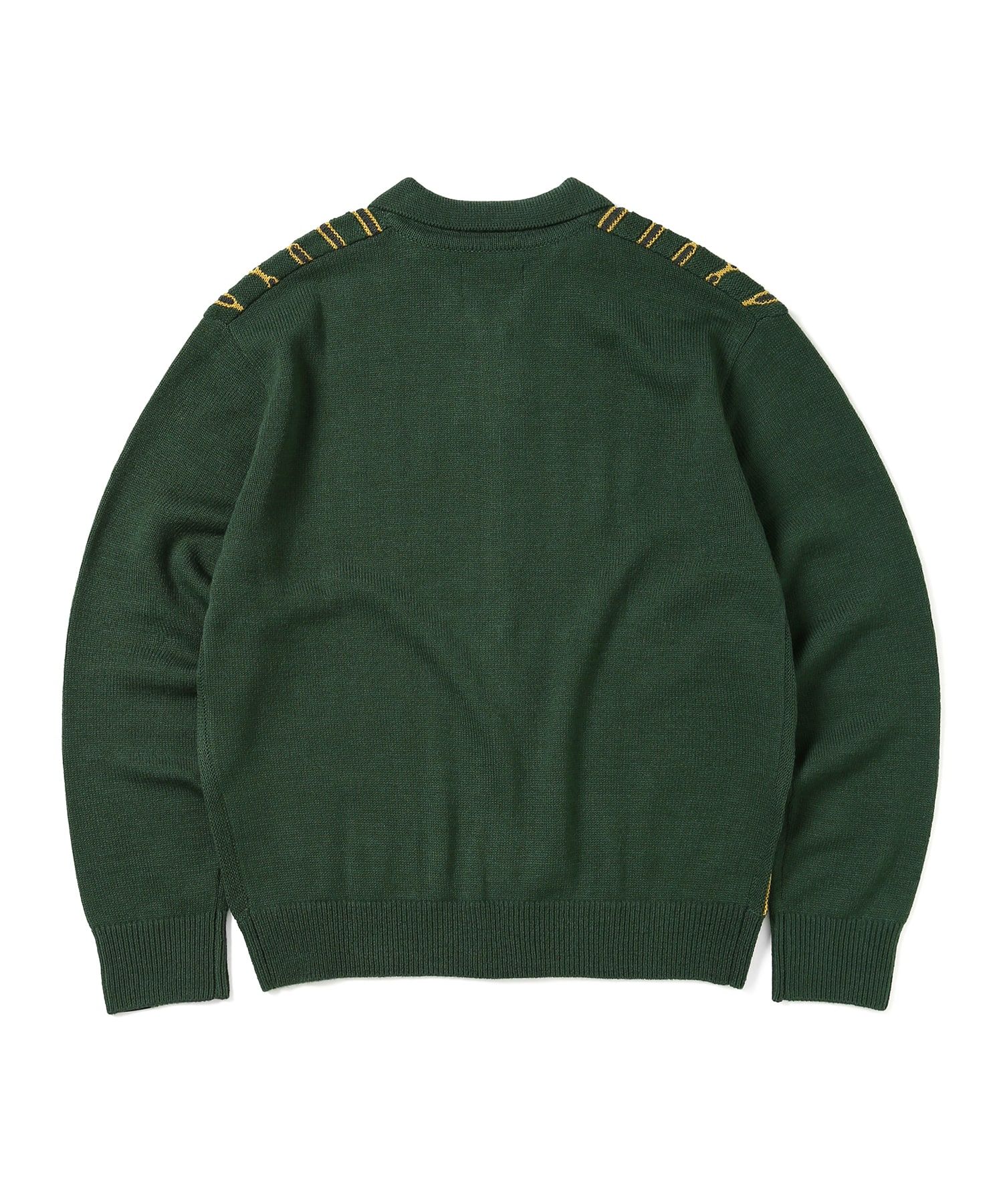 MUSINSA公式 | thisisneverthat® Chain Zip Up Polo Green