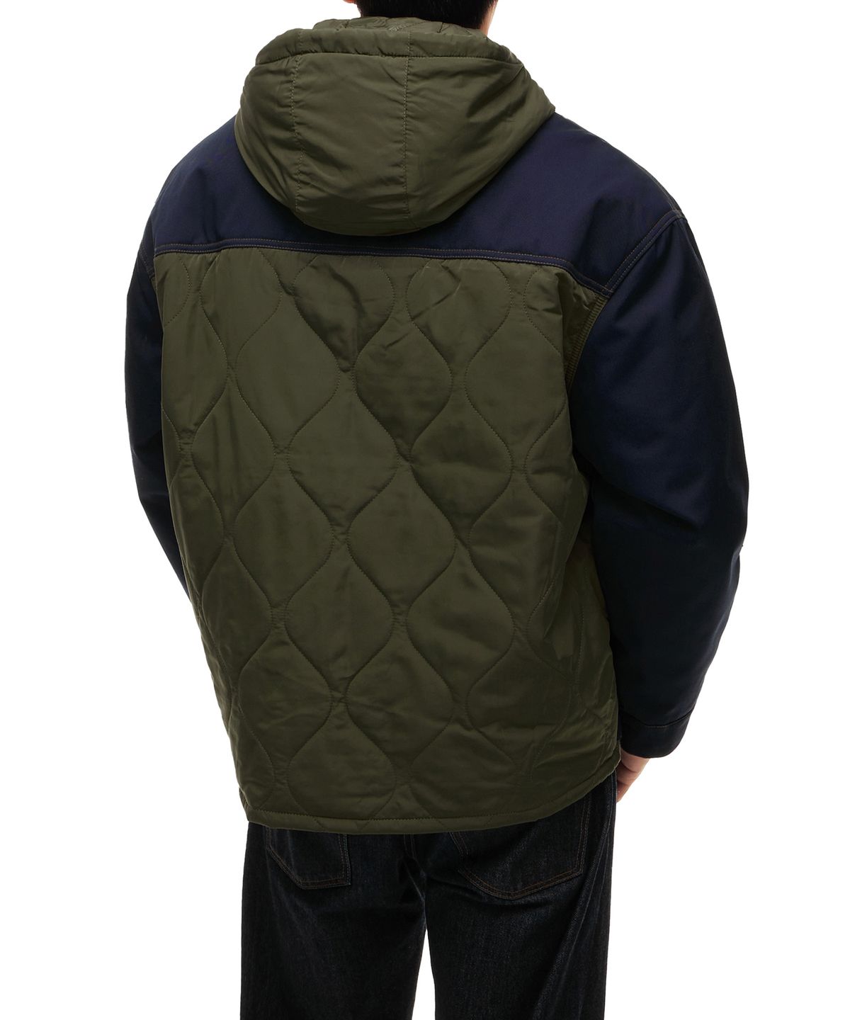 디키즈(DICKIES) 트윌 미드 후드 패디드 자켓 네이비