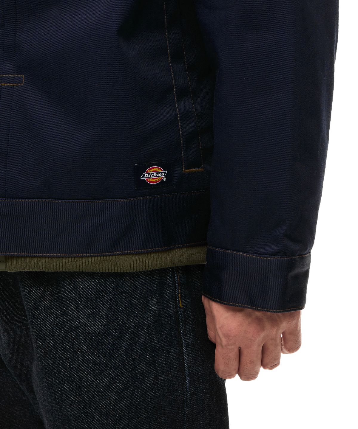 디키즈(DICKIES) 트윌 미드 후드 패디드 자켓 네이비