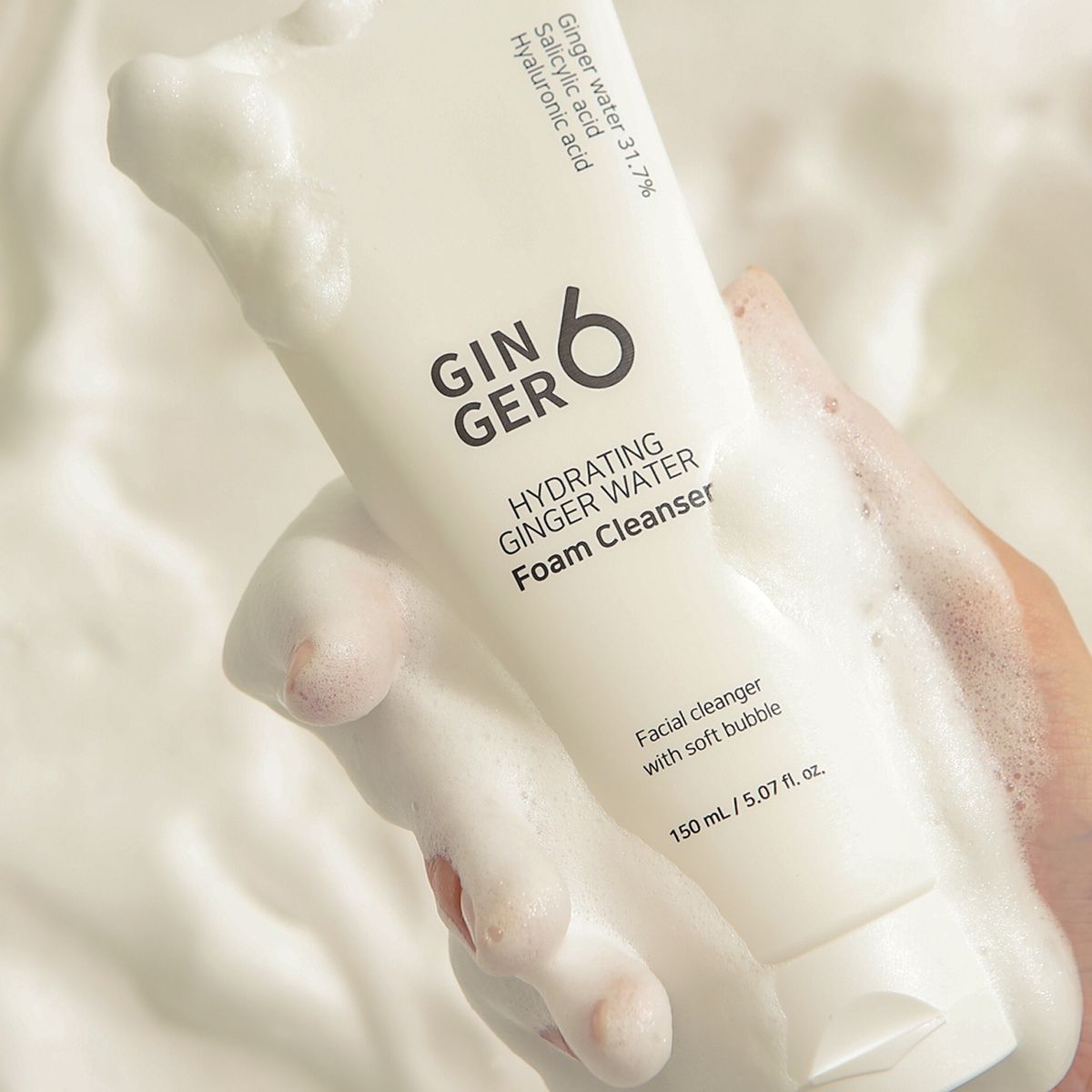 진저6(GINGER6) 비건 하이드레이팅 워터 폼 클렌저150ml
