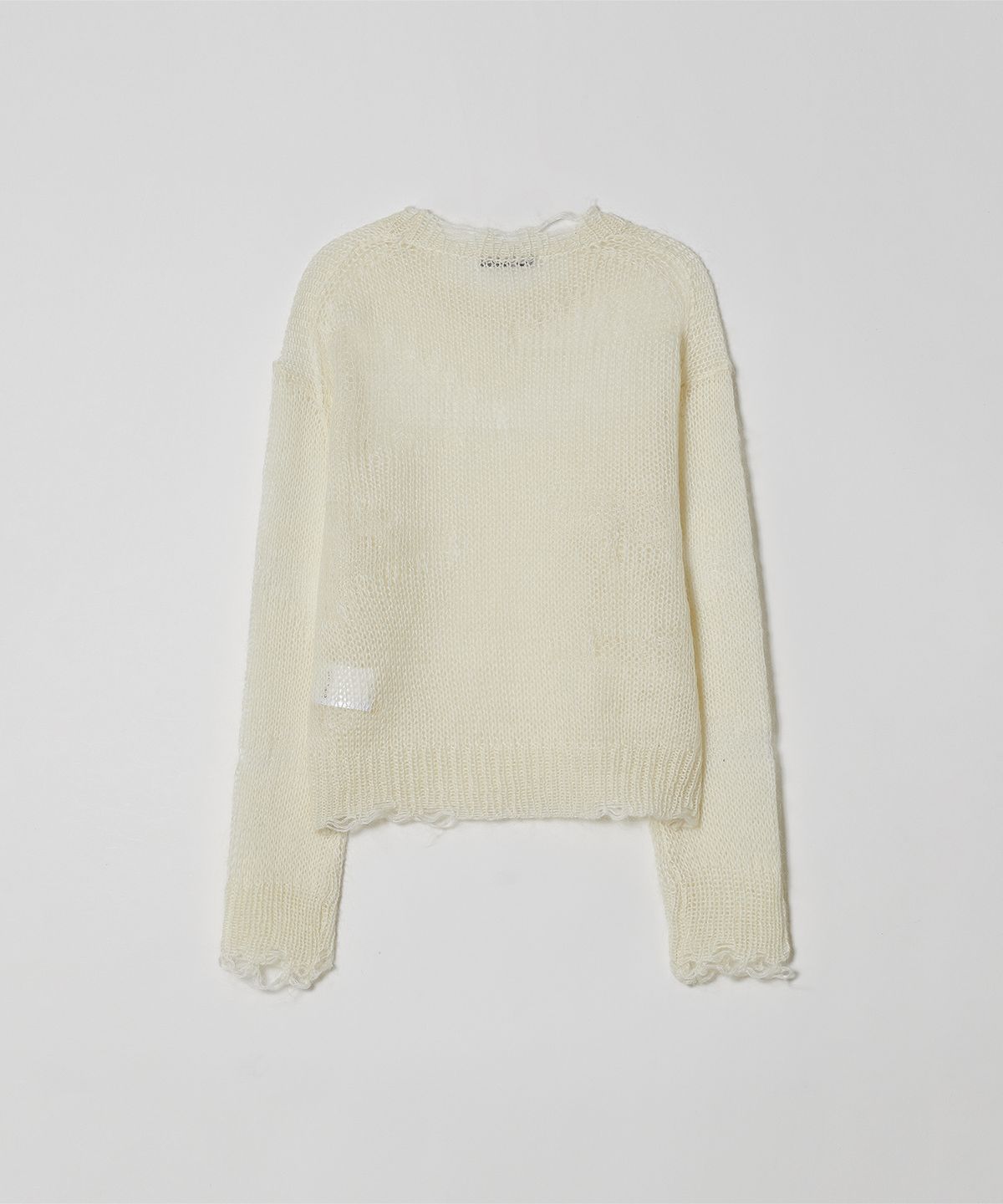 이안조(EAN JO) KIDMOHAIR DISTRESSED KNIT (IVORY)