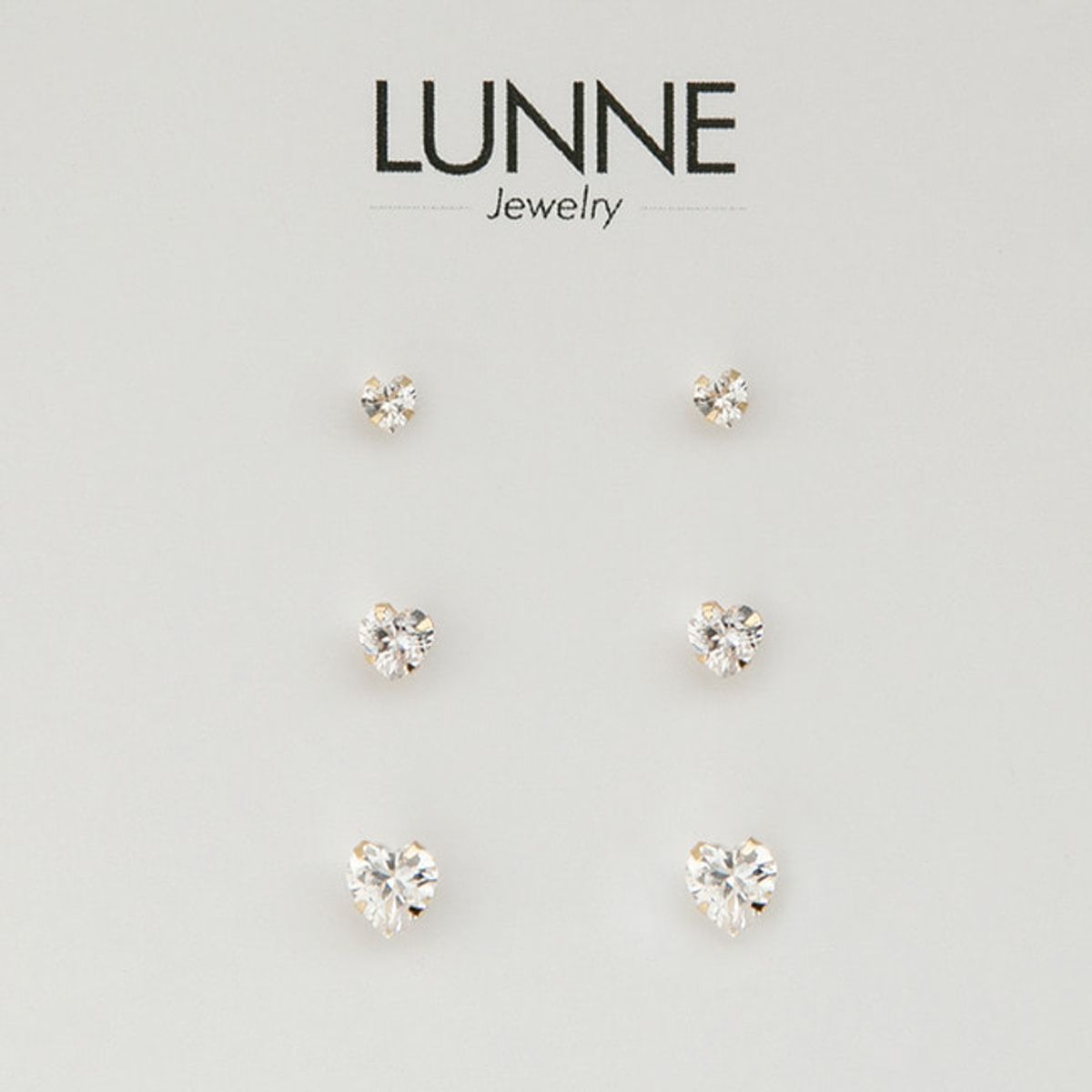 룬느(LUNNE) 14k 하트 큐빅 귀걸이 (14k골드) #ES03