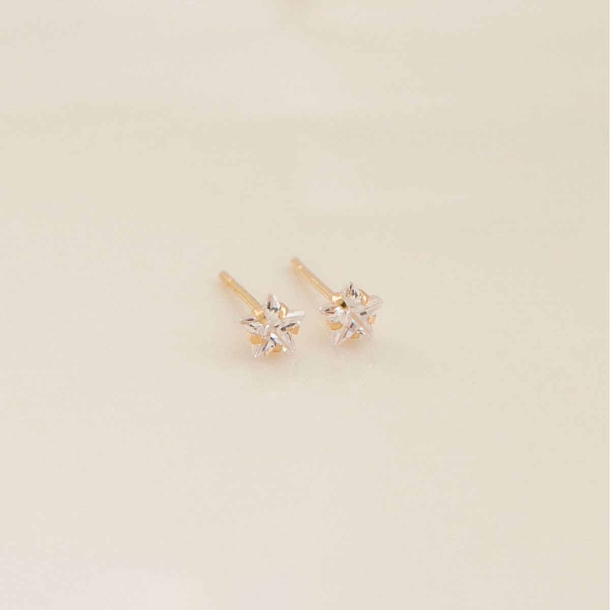 룬느(LUNNE) 14k 별 큐빅 귀걸이 (14k골드) #ES04