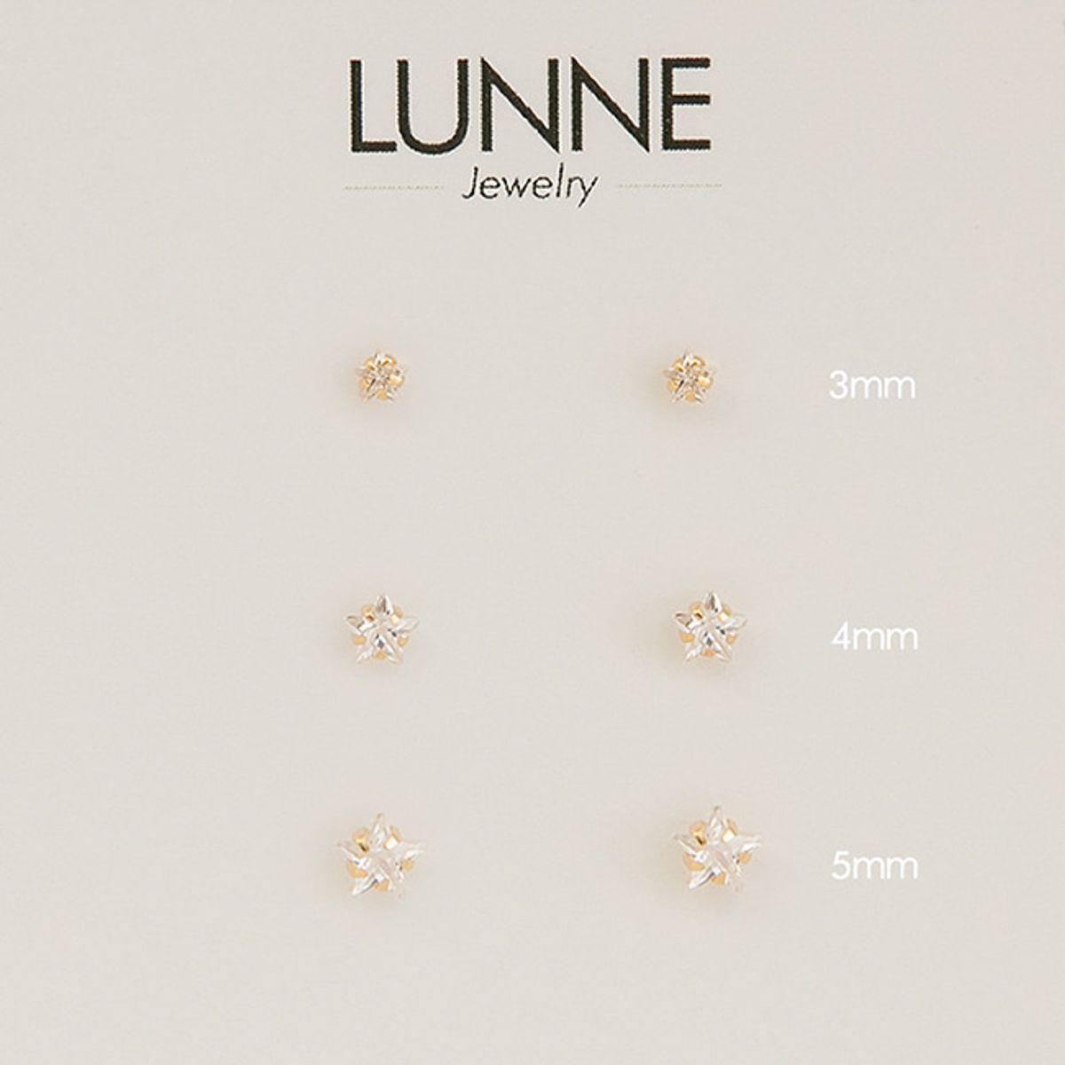 룬느(LUNNE) 14k 별 큐빅 귀걸이 (14k골드) #ES04