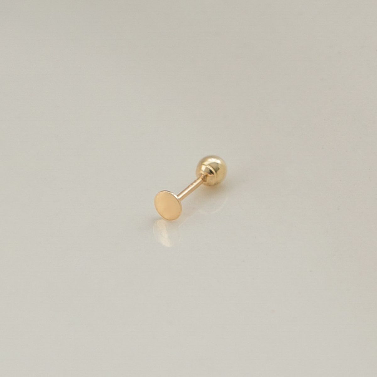 룬느(LUNNE) 14k 라블렛 평판 볼 피어싱 (14k골드) #PI05