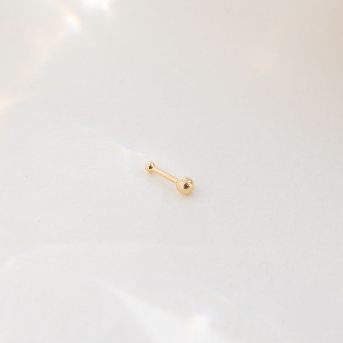 룬느(LUNNE) 14k 2mm 볼 피어싱 (14k골드)(바두께1mm) #PIB01
