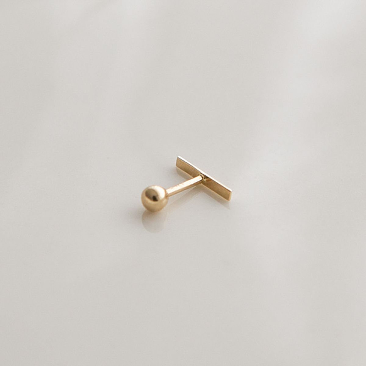 룬느(LUNNE) 14k 데일리 스틱 바 피어싱 (14k골드)(바두께1mm) #PIB05