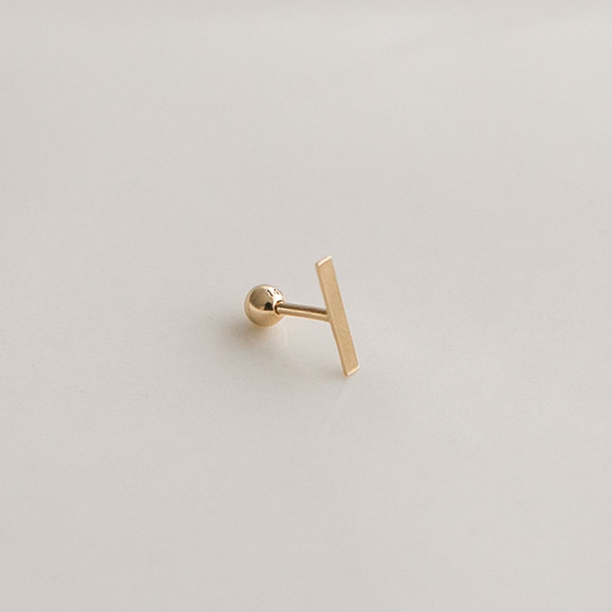 룬느(LUNNE) 14k 데일리 스틱 바 피어싱 (14k골드)(바두께1mm) #PIB05