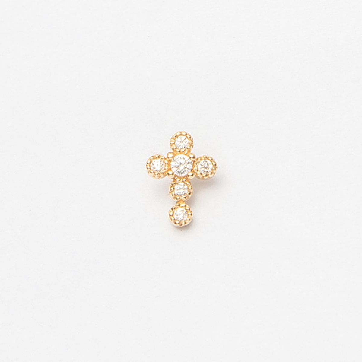 룬느(LUNNE) 14k 십자가 큐 피어싱 (14k골드)(바두께1mm) #PIB14