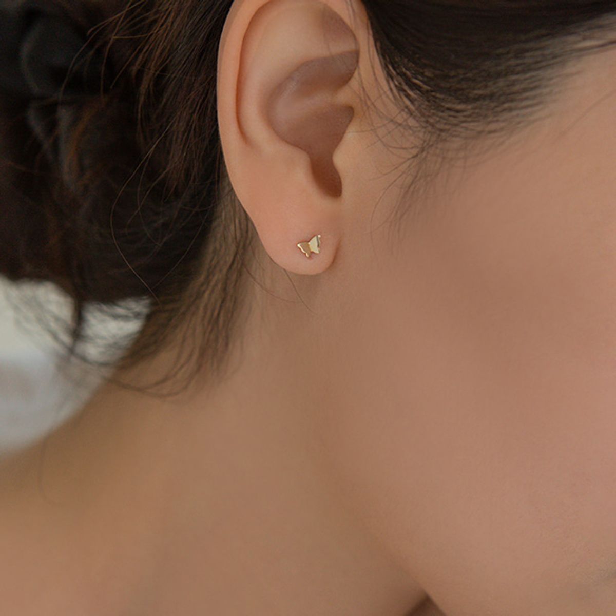 룬느(LUNNE) 14k 나비 피어싱 귀걸이 (14k골드) S13