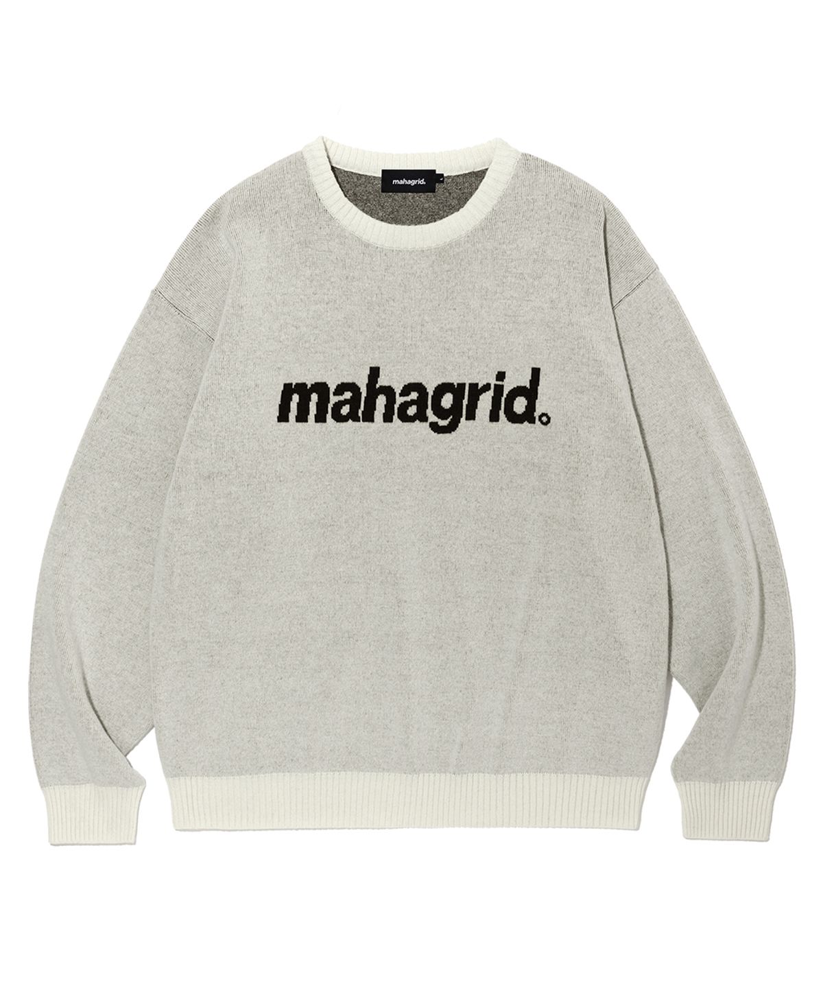 마하그리드(MAHAGRID) BASIC LOGO KNIT SWEATER IVORY(MG2EFMK620A)