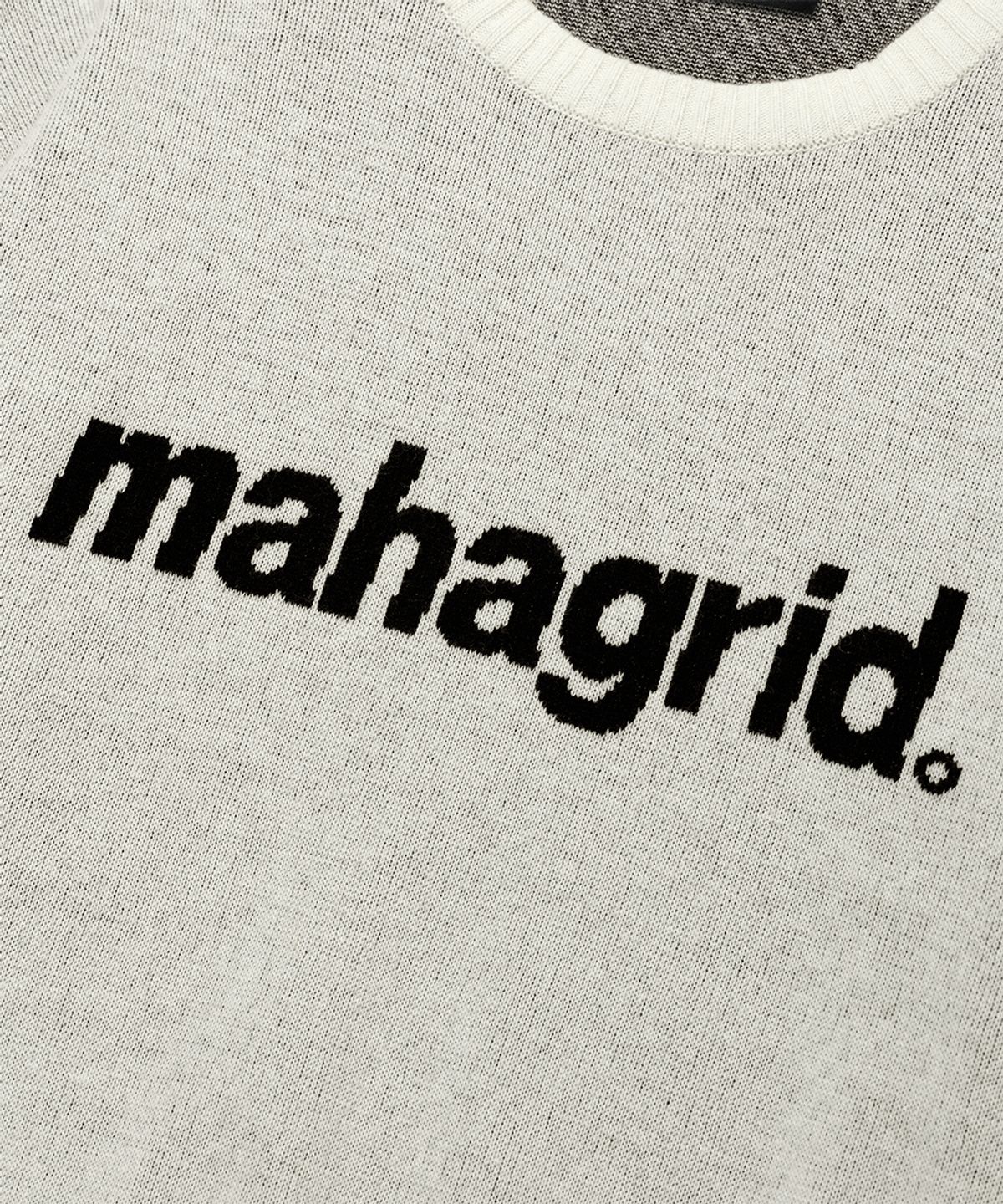 마하그리드(MAHAGRID) BASIC LOGO KNIT SWEATER IVORY(MG2EFMK620A)