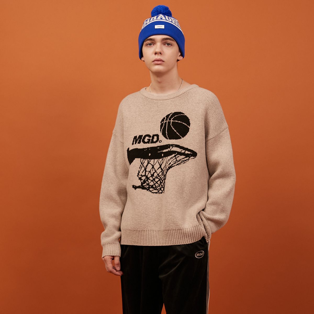 마하그리드(MAHAGRID) MGD BASKET KNIT SWEATER BEIGE(MG2CFMK622A)