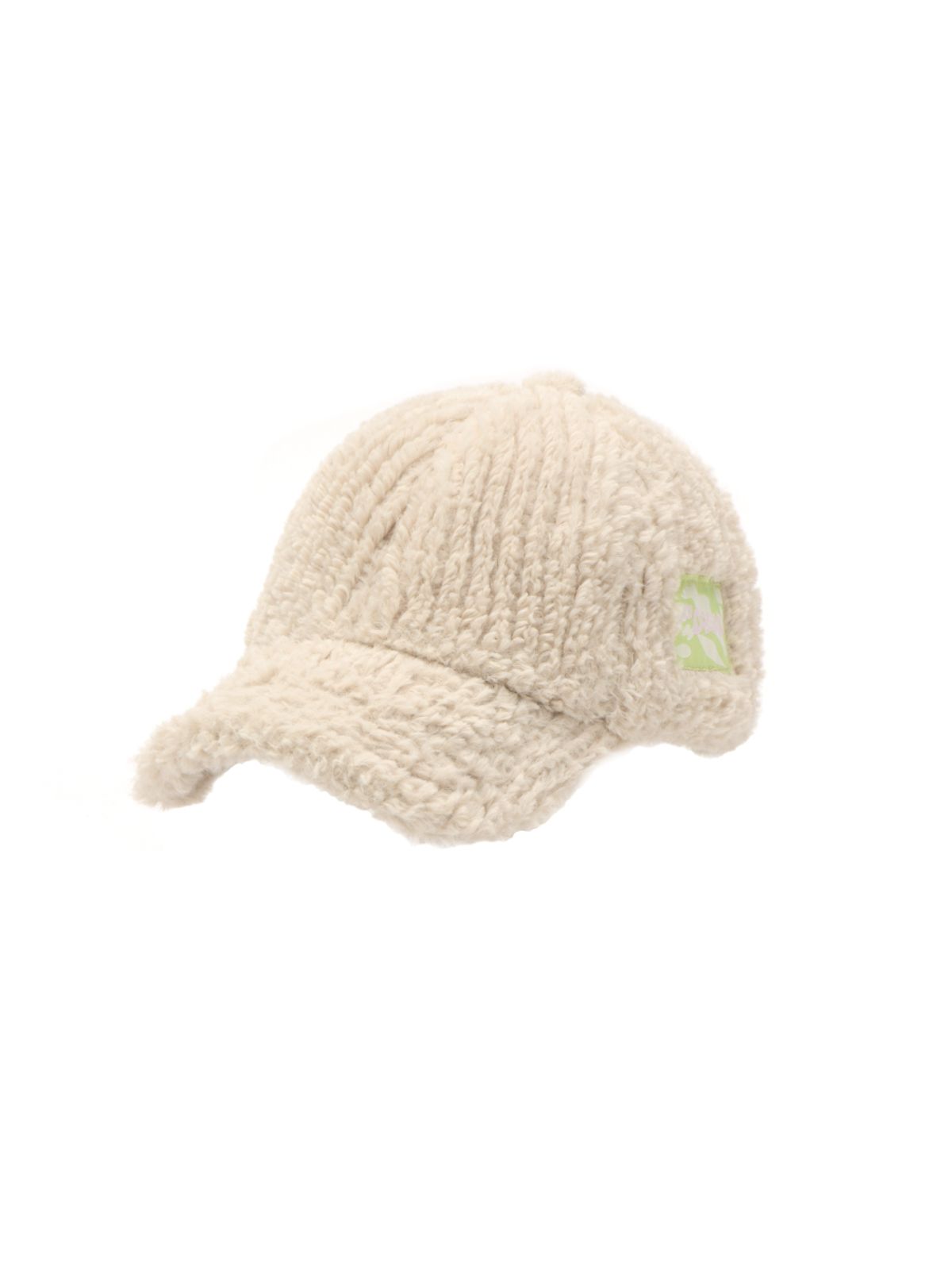 포에지담(POESIEDAME) [Life PORTRAIT] Braid Fur ball cap in beige