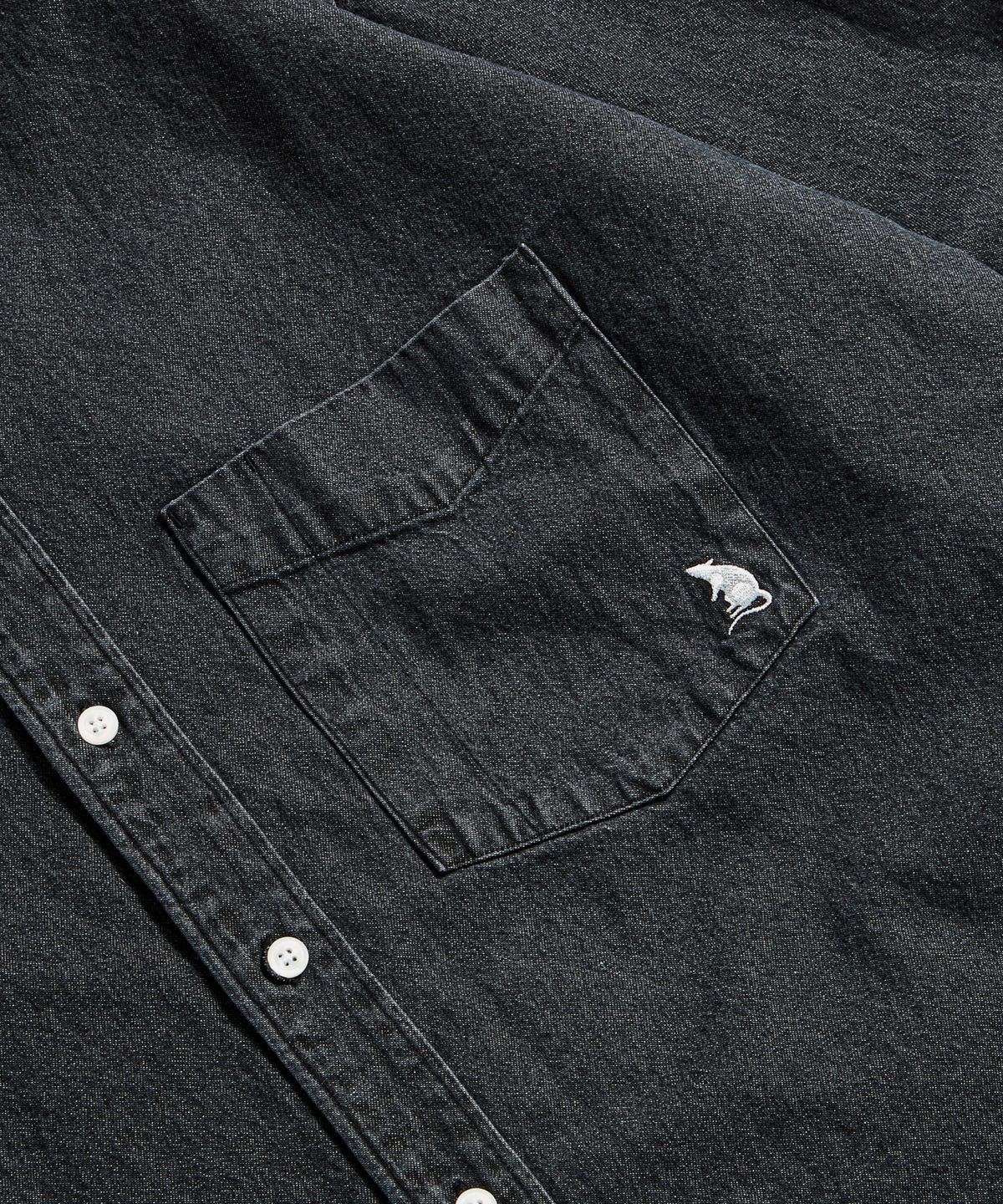 에스피오나지(ESPIONAGE) Denim Over Shirt Light Black