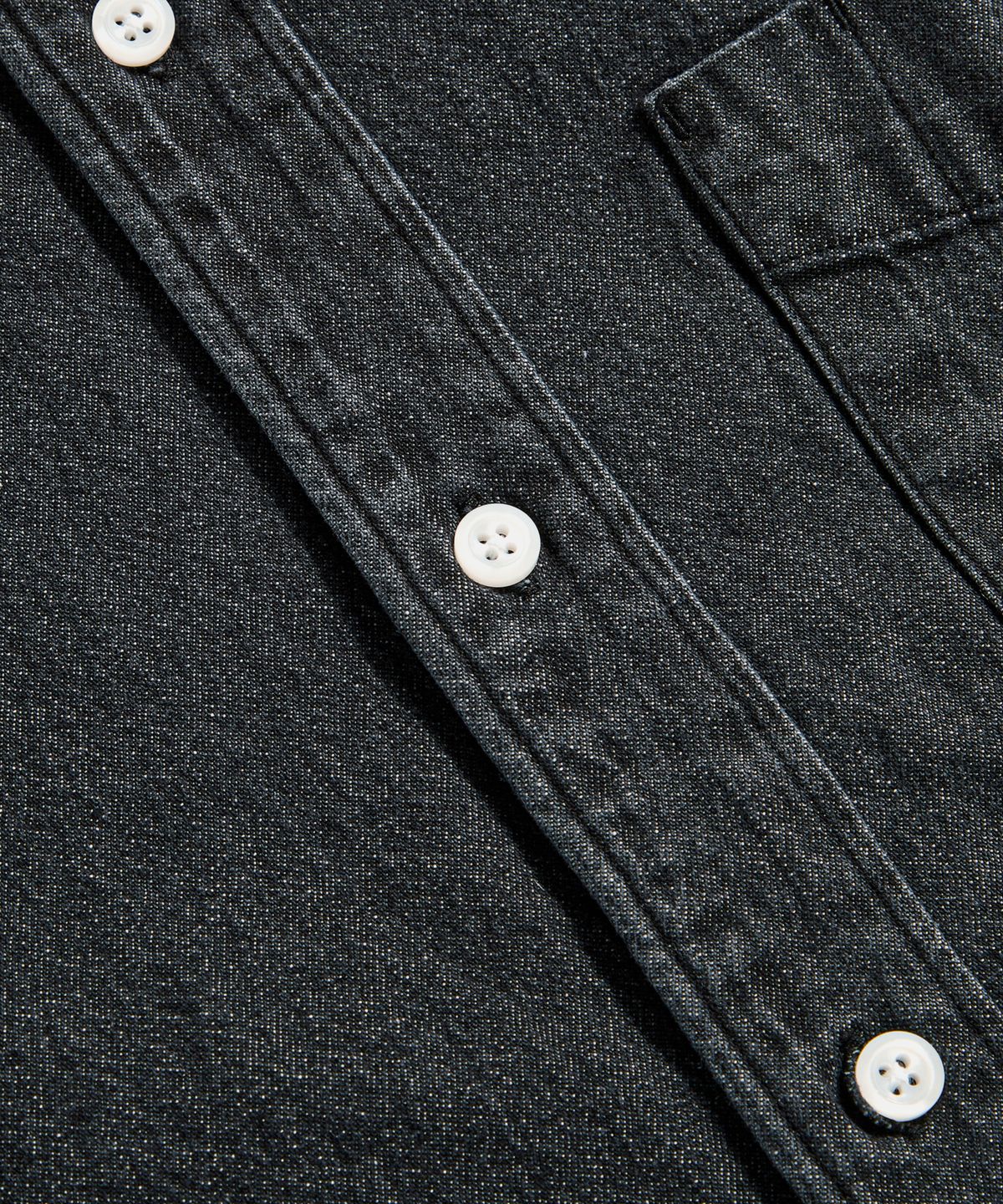 에스피오나지(ESPIONAGE) Denim Over Shirt Light Black