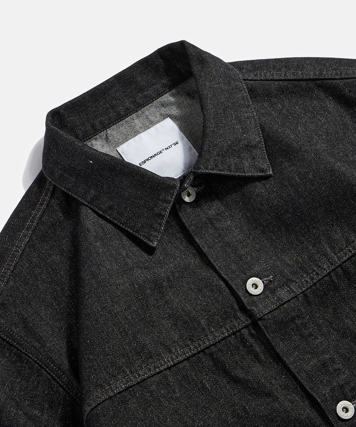 에스피오나지(ESPIONAGE) Relaxed Denim Jacket Black