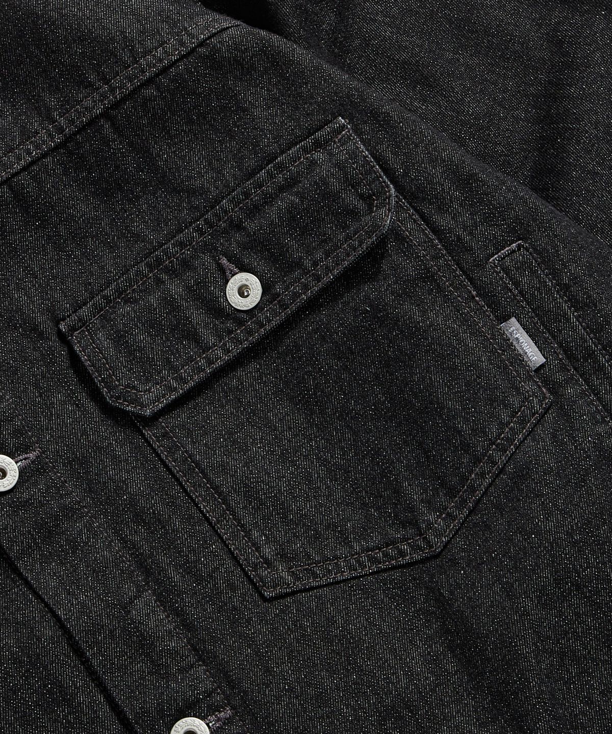 에스피오나지(ESPIONAGE) Relaxed Denim Jacket Black