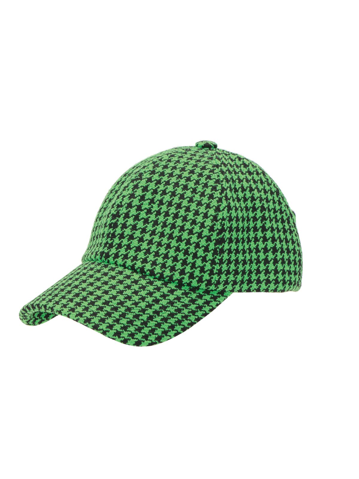 포에지담(POESIEDAME) [Life PORTRAIT] Houndstooth check ball cap in Green