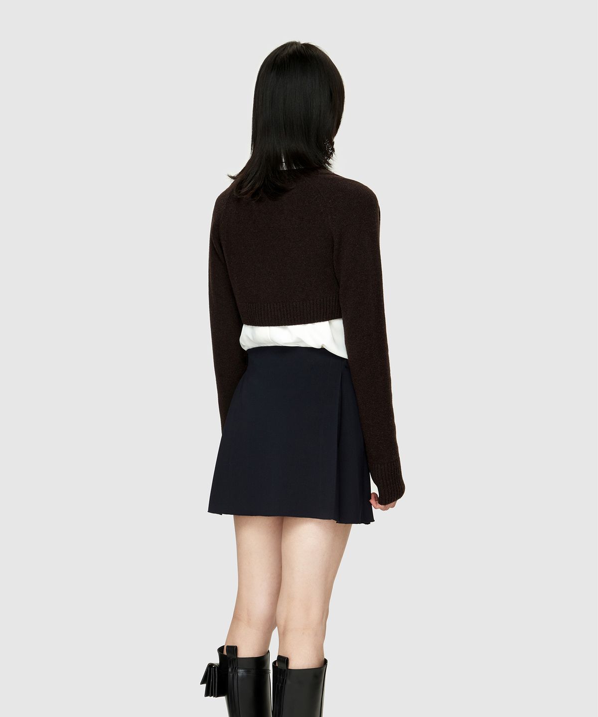 로우클래식(LOW CLASSIC) SCHOOL CARDIGAN SET - BROWN