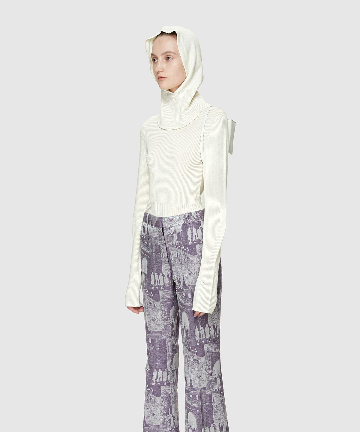 로우클래식(LOW CLASSIC) SLIM SIDE KNIT SET - IVORY