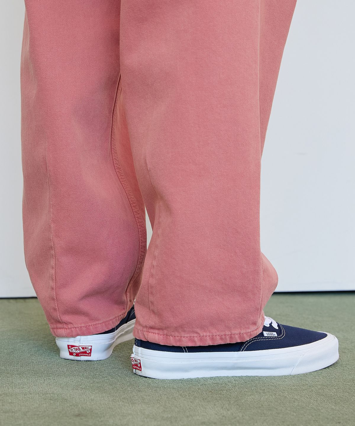 레드맨션(REDMANSION) 컬러 다잉 다트 세미 와이드 팬츠 코랄