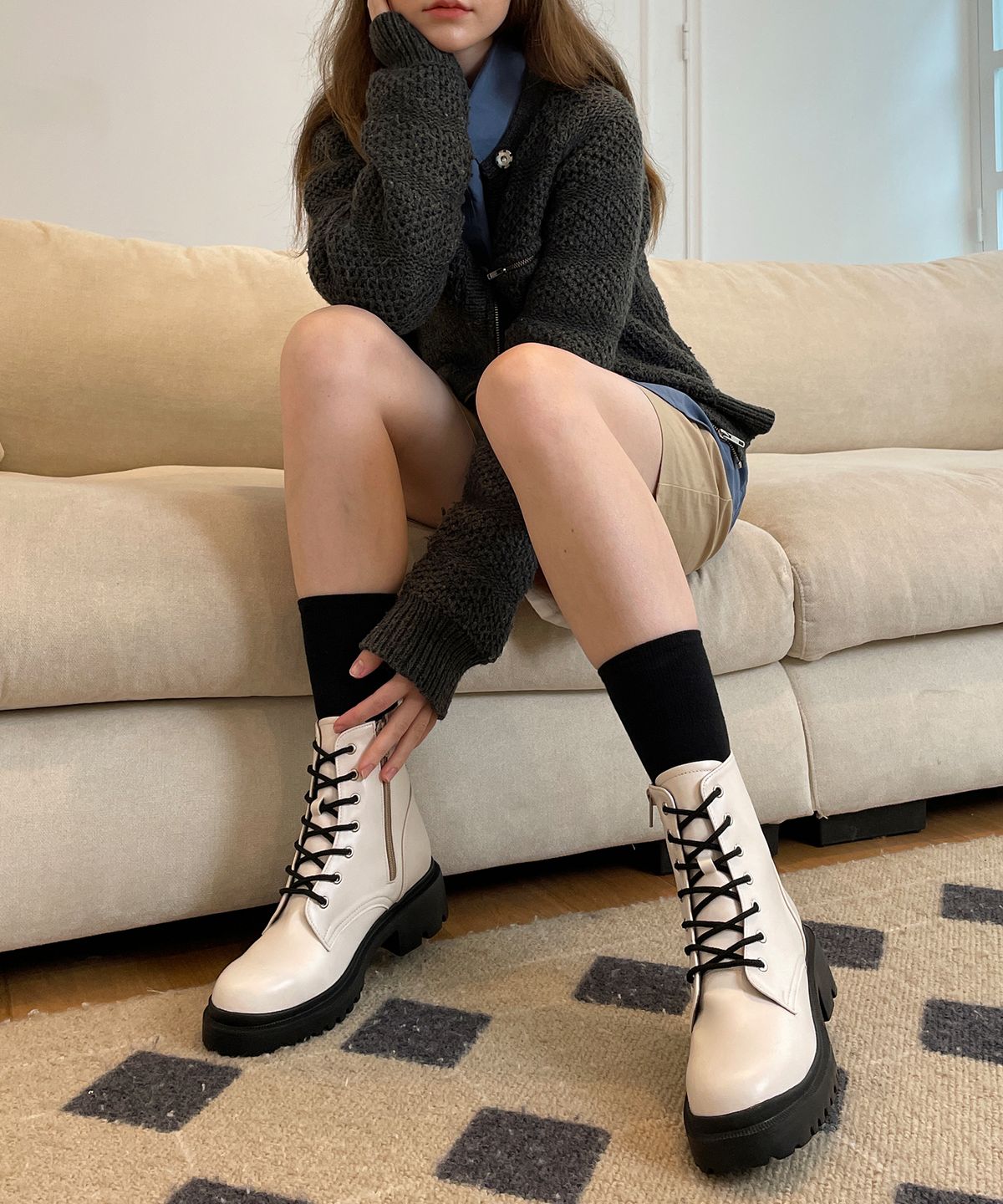마크모크(MAC MOC) Tumo 데일리  워커 5cm  lvory