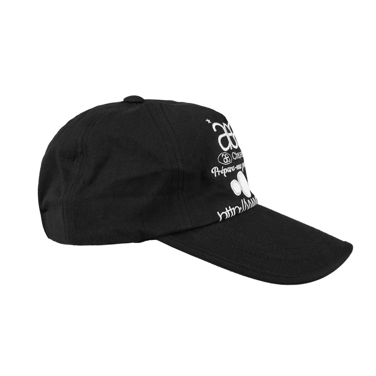 에이이에이이(AEAE) WEB LOGO 5PANNEL CAP [BLACK]