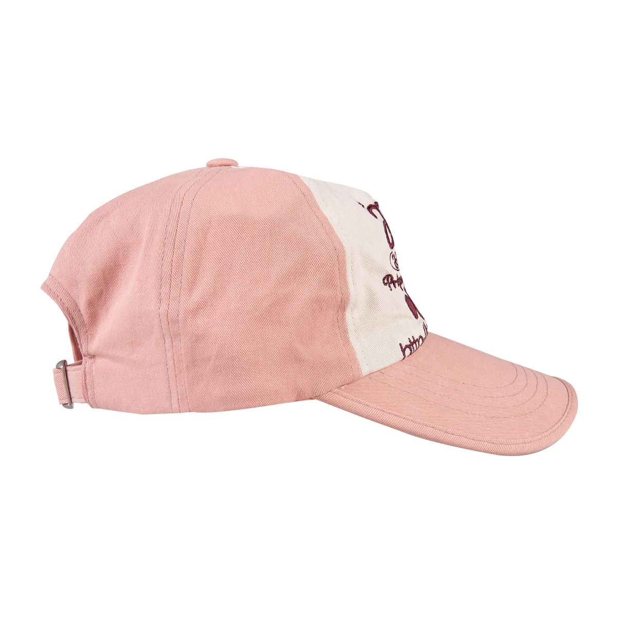 에이이에이이(AEAE) WEB LOGO 5PANNEL CAP [PINK/BUGUNDY]