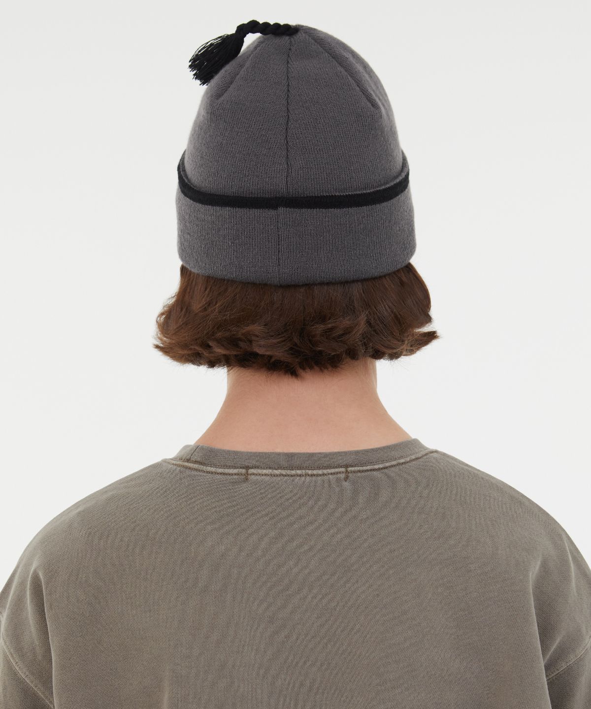 엘엠씨(LMC) LMC STRIPE TASSEL BEANIE gray