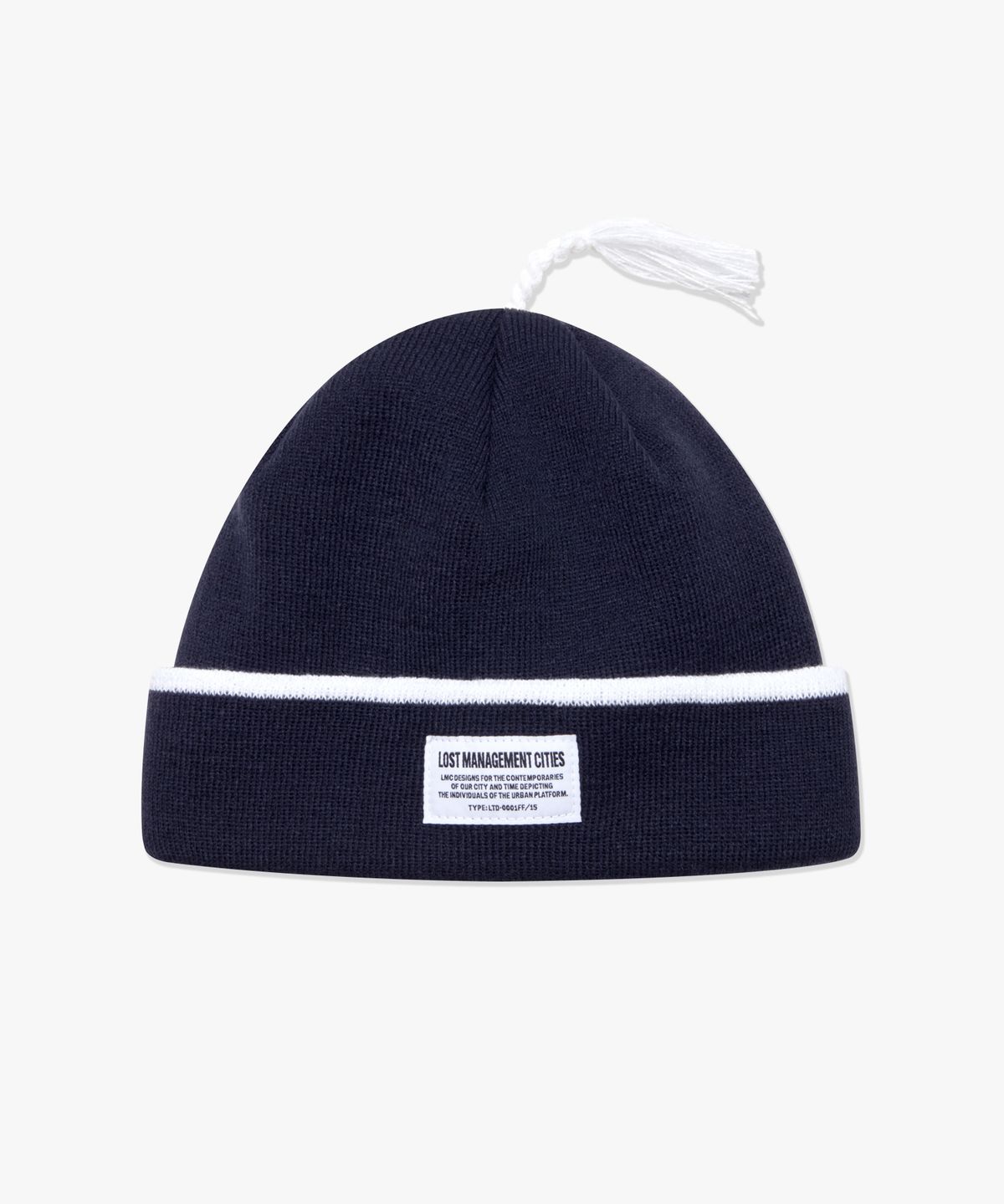 엘엠씨(LMC) LMC STRIPE TASSEL BEANIE navy