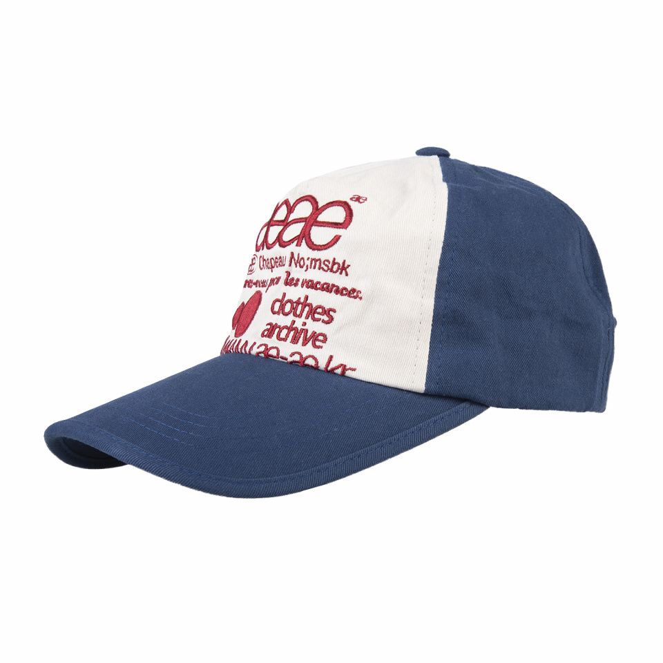 MUSINSA | AEAE WEB LOGO 5PANNEL CAP [BLUE/RED]