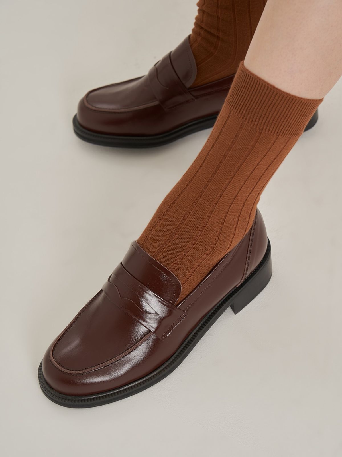 쥬다르(JEU DART) plain classic  penny loafer brown