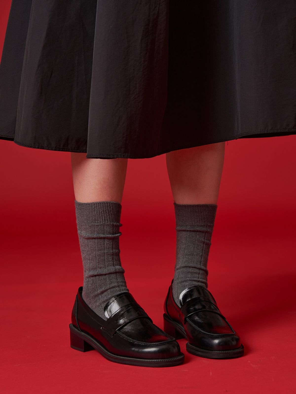 쥬다르(JEU DART) plain classic  penny loafer black
