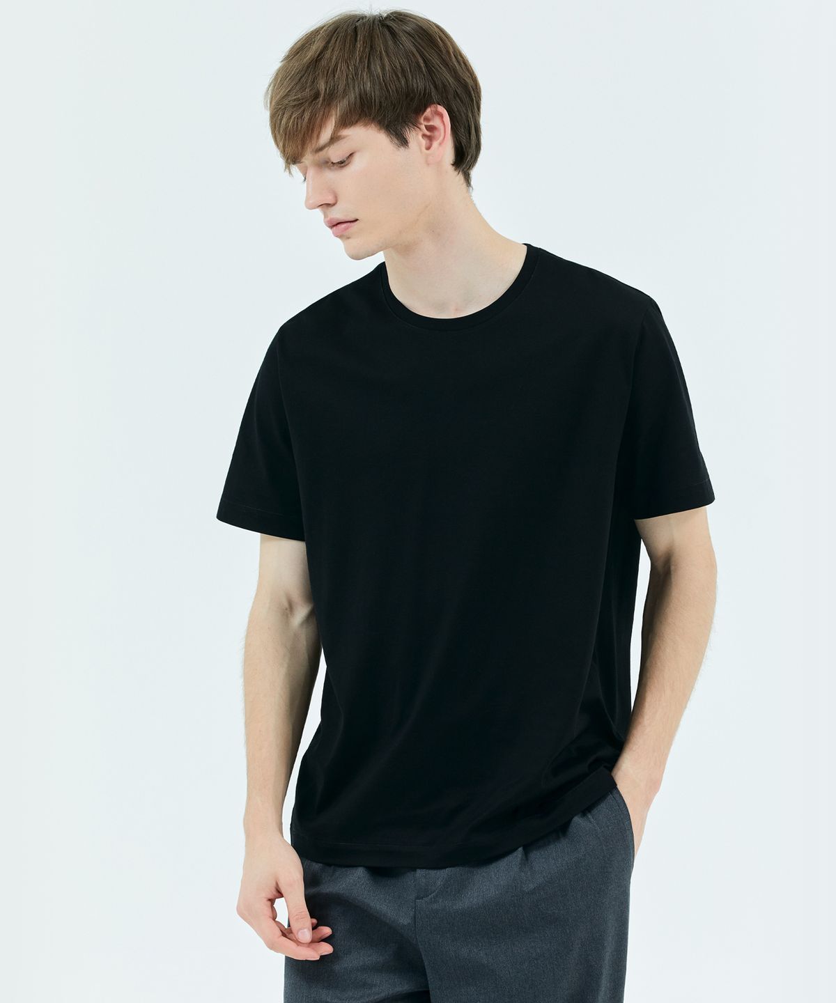와이잭(YJACK) M_시그니처 클래식 & 베이직 핏 반소매 티셔츠 (180gsm) KMJT001