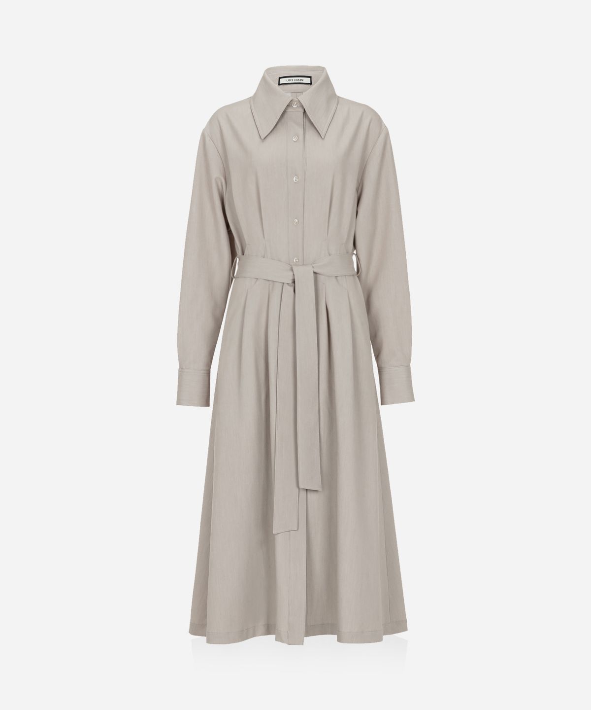 러브참(LOVECHARM) [케이트 벨트 드레스_베이지]Kate belt dress_ Beige