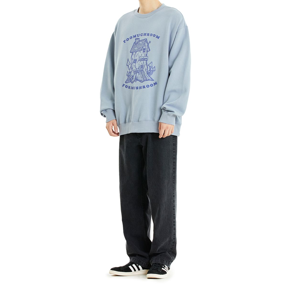 마하그리드(MAHAGRID) MUSHROOM SWEATSHIRT BLUE(MG2CFMM443A)