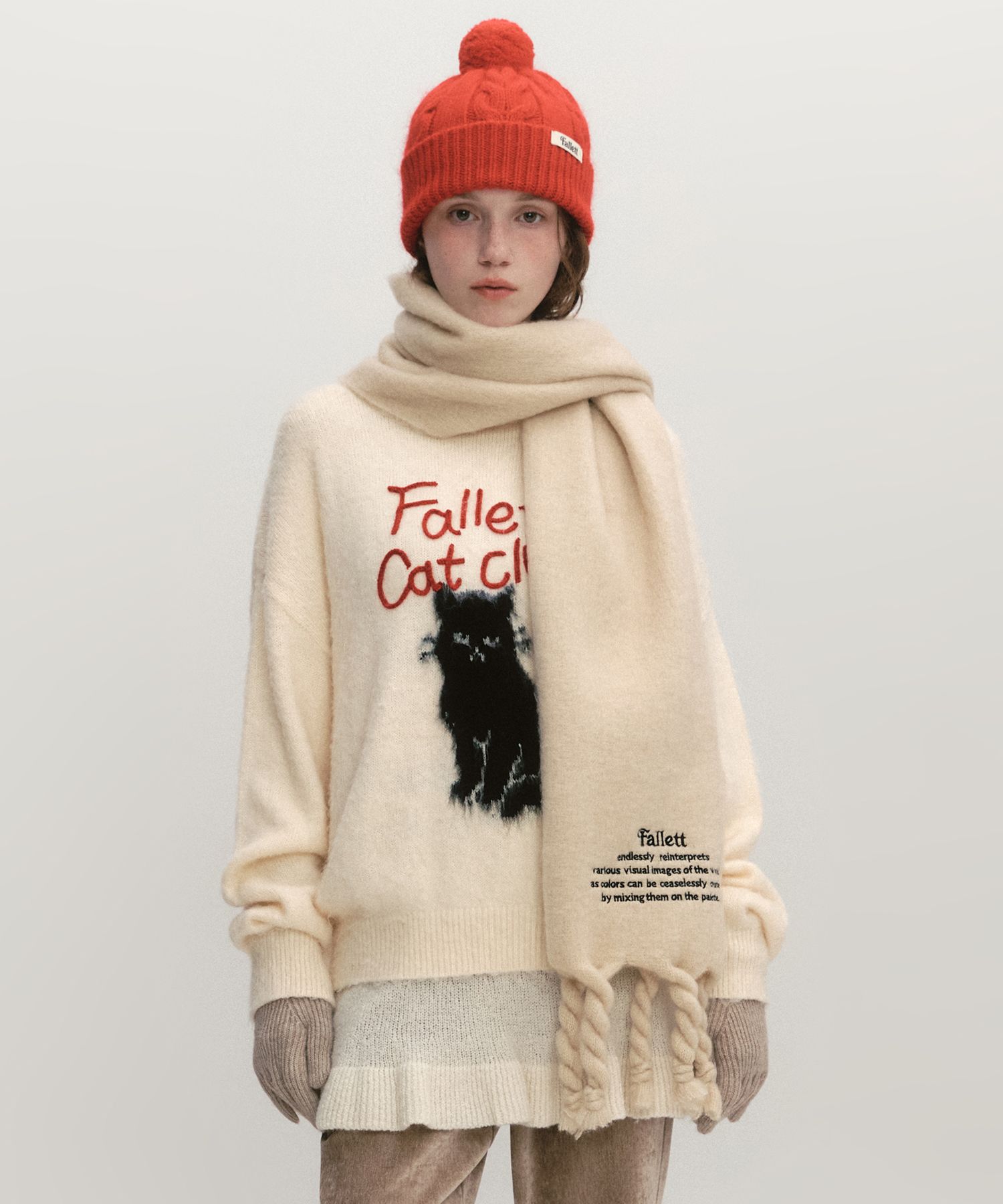 MUSINSA | FALLETT Oversized Story Logo Muffler - 8 Colors