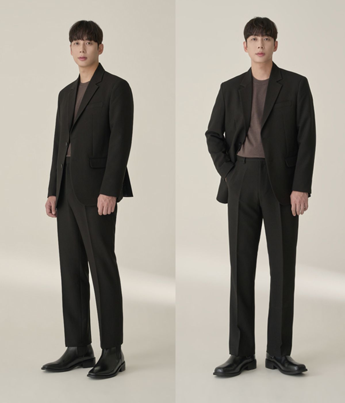 효지(HYOJI) [사계절][세트상품] 커스터마이징 핏 셋업 수트 (블랙)