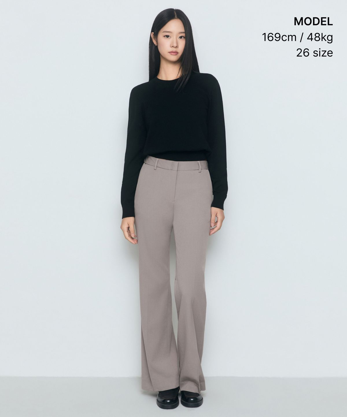 무신사 스탠다드 우먼(MUSINSA STANDARD WOMAN) 우먼즈 세미 부츠 컷 히든 밴딩 슬랙스 [그레이쉬 베이지]