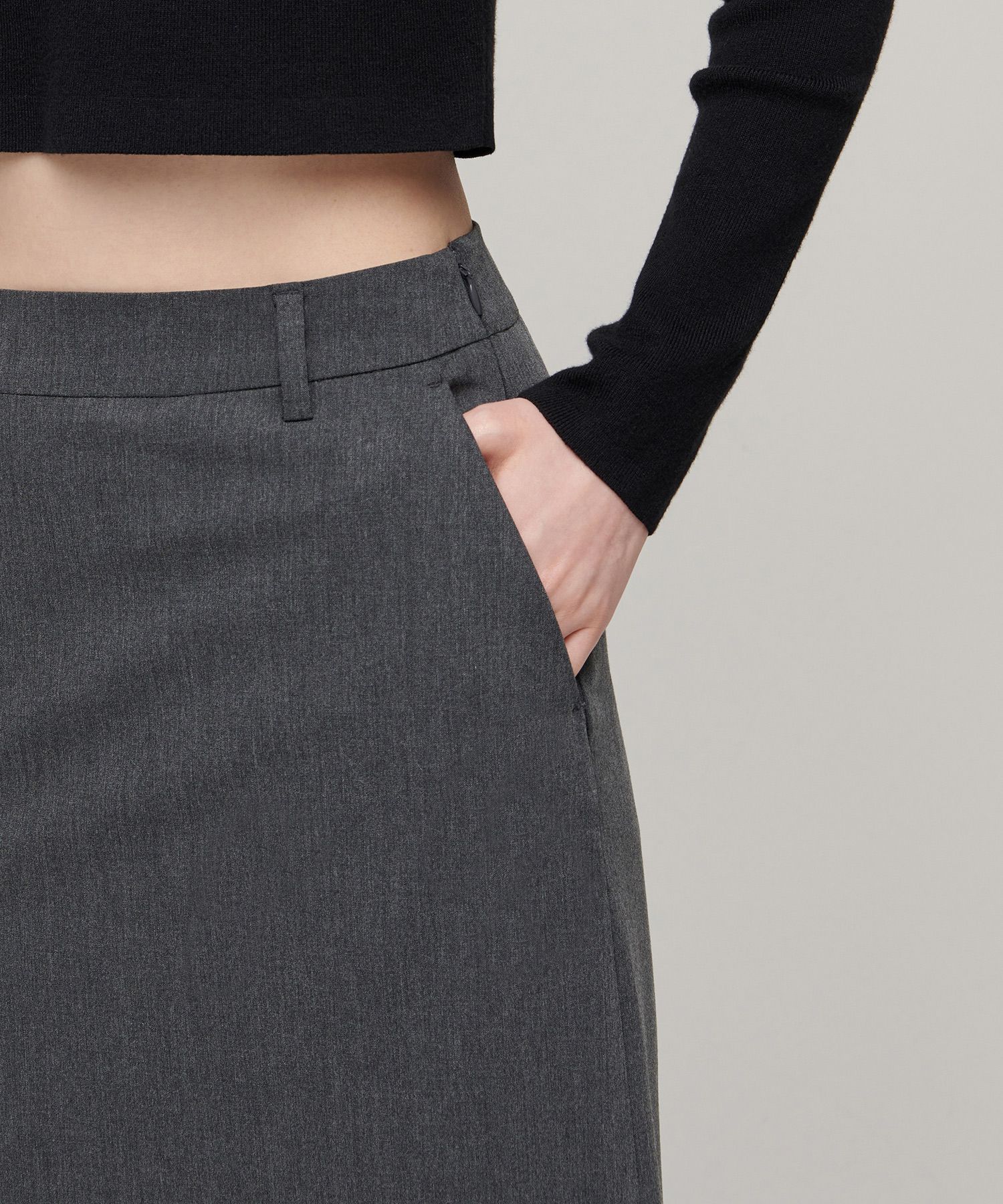 スカート musinsastandardwoman Women's high waist long skirt grey MWAK MUSINSA | MUSINSA STANDARD WOMAN Women's Cargo Maxi Skirt