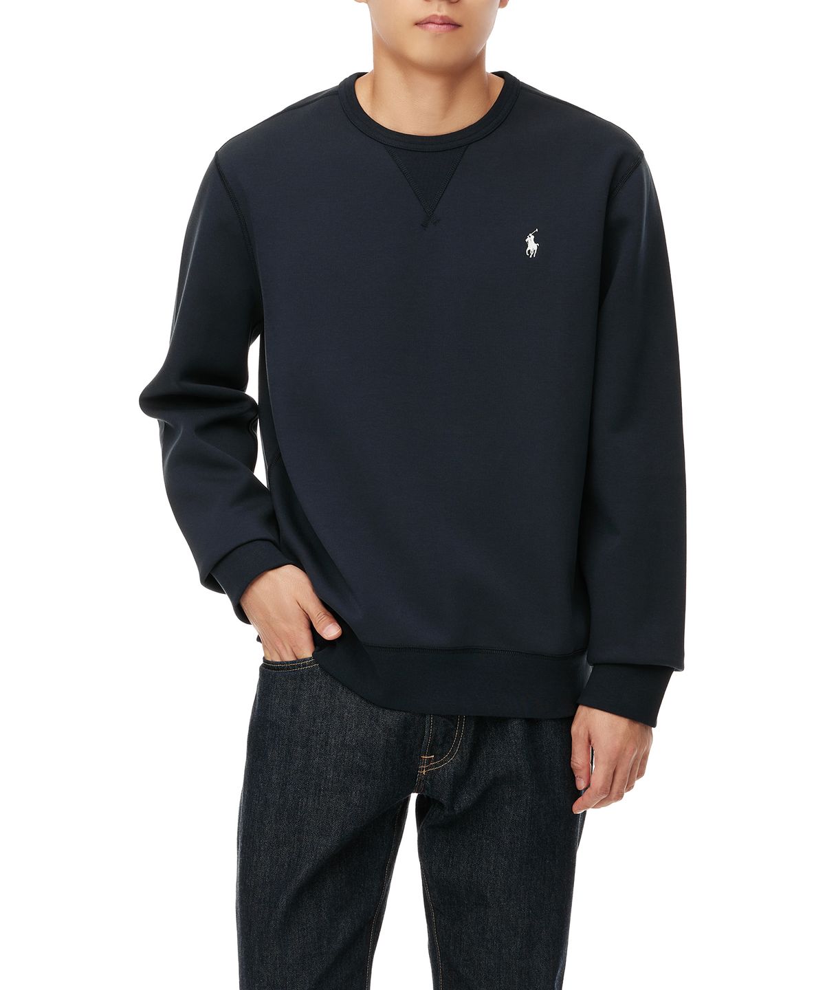 폴로 랄프 로렌(POLO RALPH LAUREN) 더블니트 스웨트셔츠 - 네이비