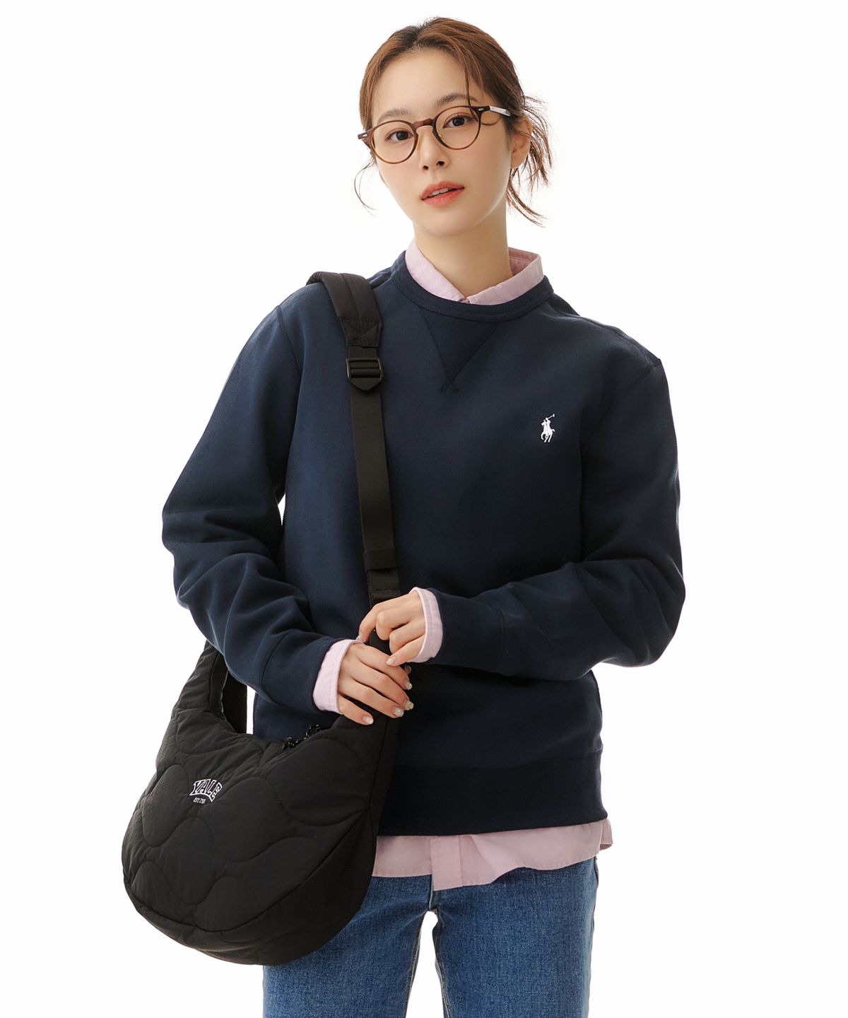 폴로 랄프 로렌(POLO RALPH LAUREN) 더블니트 스웨트셔츠 - 네이비