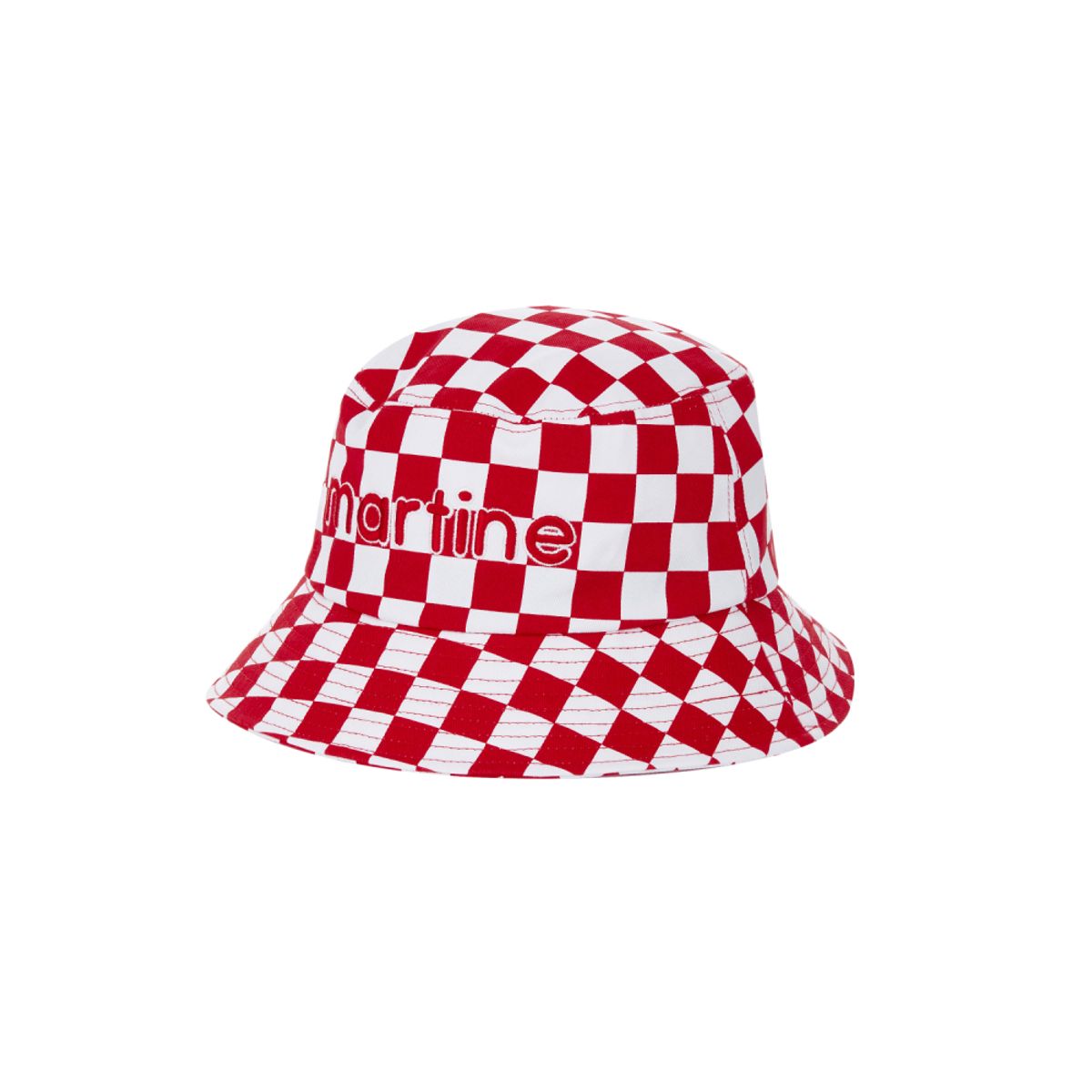 마틴골프(MARTINE GOLF) Checkerboard Bucket Hat_Red