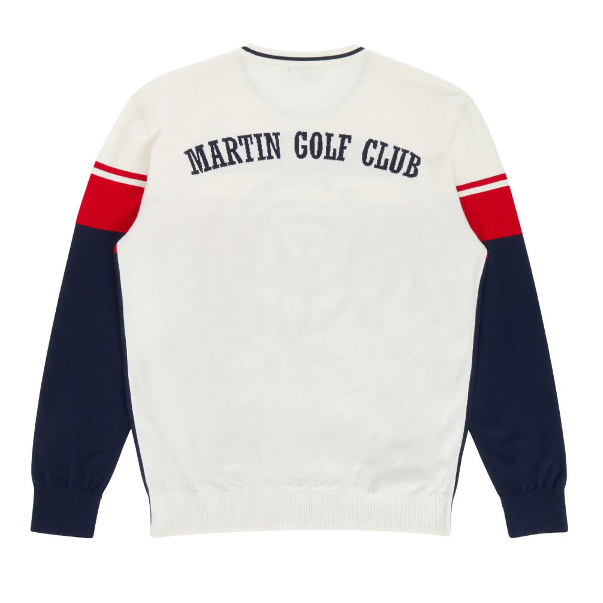 마틴골프(MARTINE GOLF) Color Block Crew Neck Sweater_Ivory (Men)